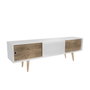 Hanah Home Ecrin Soporte de TV Blanco y Nogal